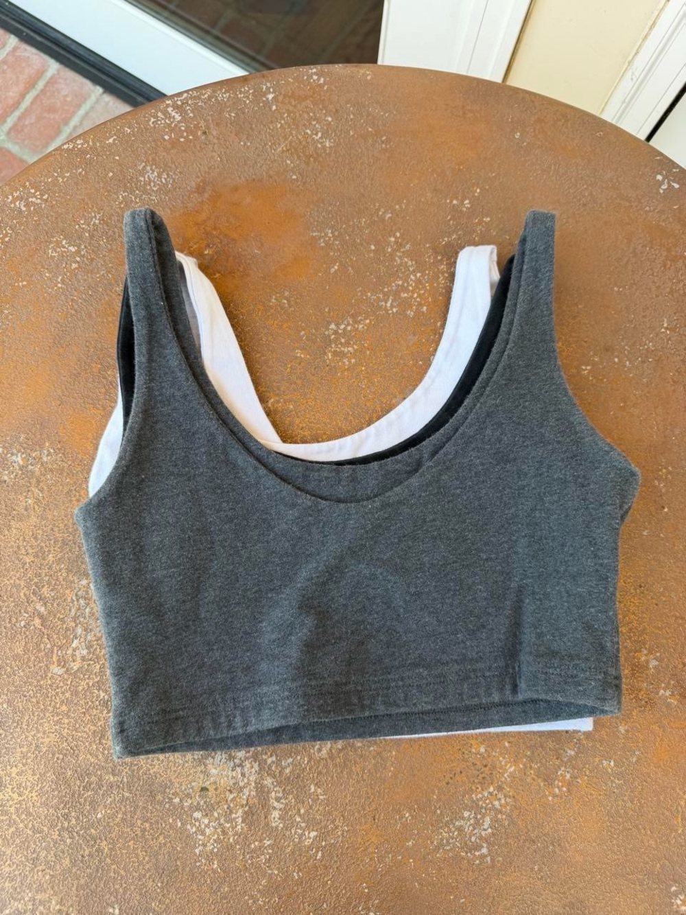 Vtg 4 pack of cotton crop tops/ sports bra #y2k #basics #activewear - Picture 2 of 4
